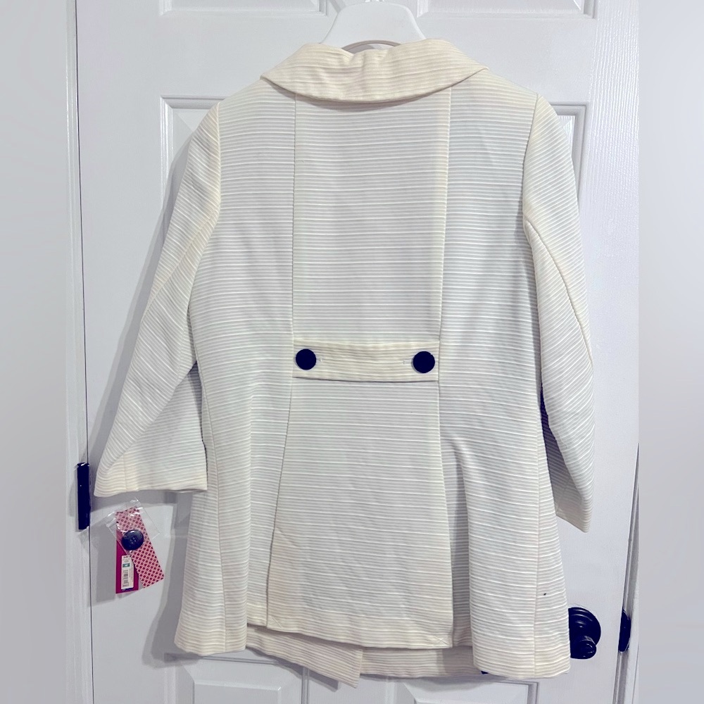 Merona Women's Ivory Double-Breasted Coat - Picture 2 of 3